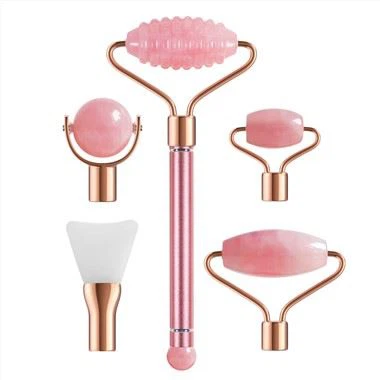 5 in 1 Facial Jade Roller Massager Set