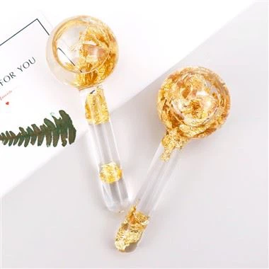 Ice bollen voor gezichtskoeling 24k gouden gezichtsmassager