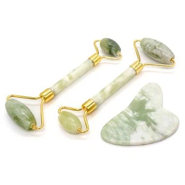 Luxe gezichtshuidverzorging Jade Roller en Gua Sha Set