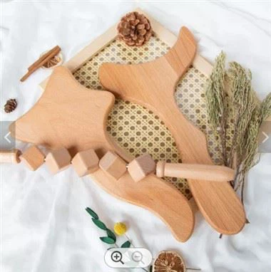 Houten handmatige gua sha sha anti cellulitis massagestokje