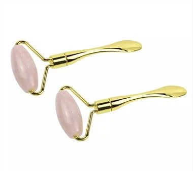 Naturel Roos Kwarts Jade Roller Gezichtsbehandeling Stimulator