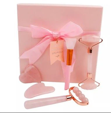 Rose Quartz Face Massage Jade Roller en Gua Sha Sets