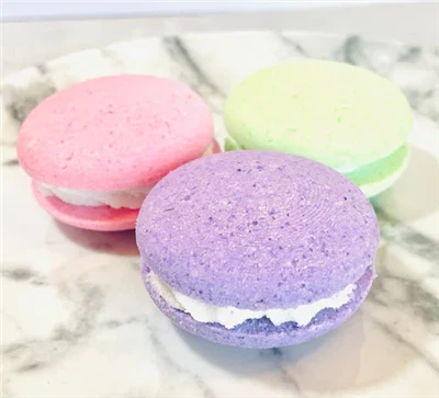 Natuurlijke macaron badbom
