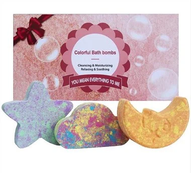 Star & Moon -vormige regenboogbadbom